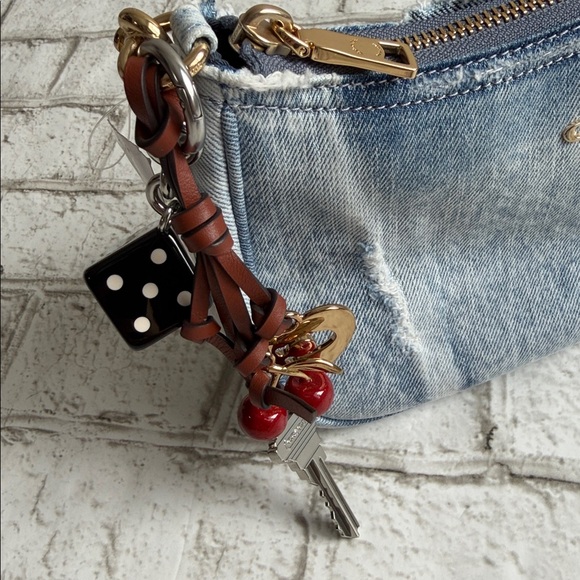 Coach Teri In Loved Denim With Charms Bag - Picture 10 of 17